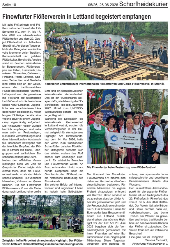 Finowfurter Flößerverein in Lettland