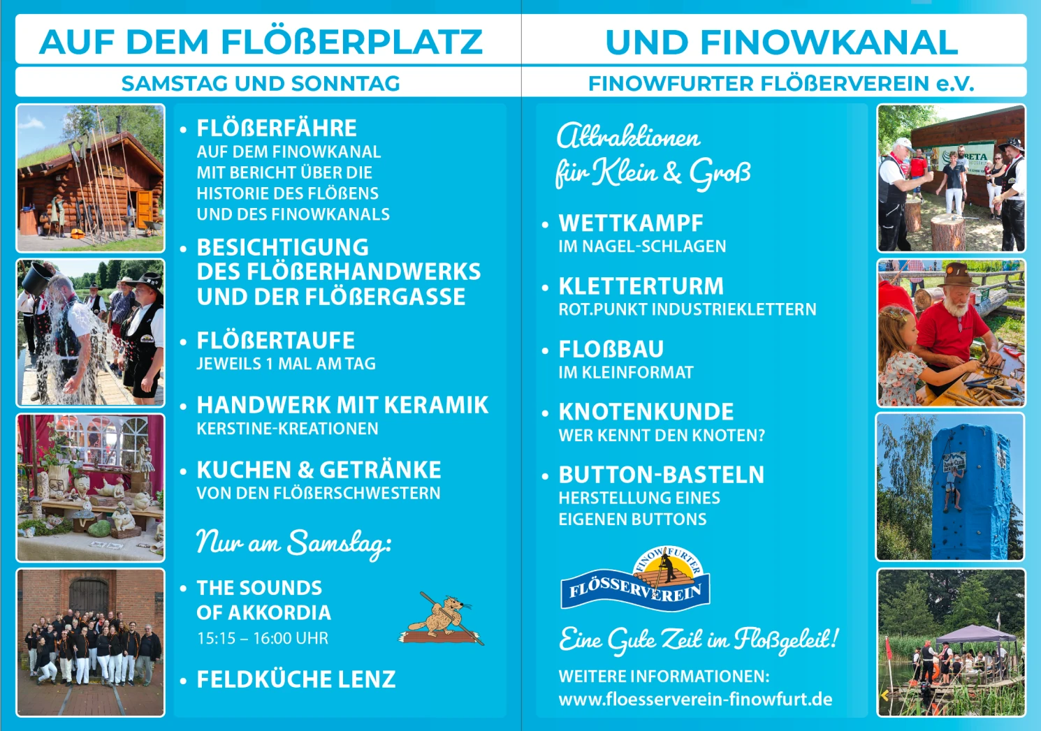 Programmübersicht Finowfurter Flößerfest 2026